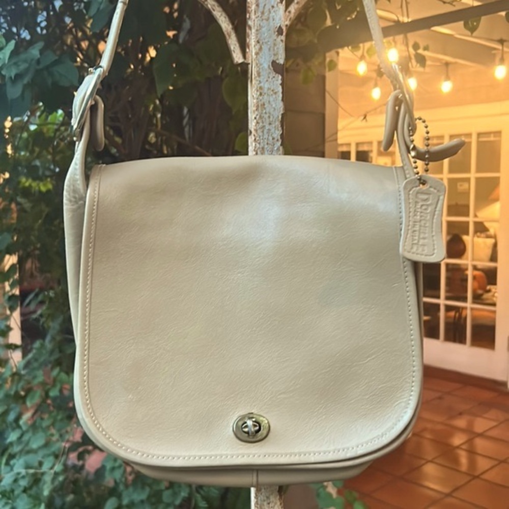Vintage Dorcelle made in USA bone leather bag